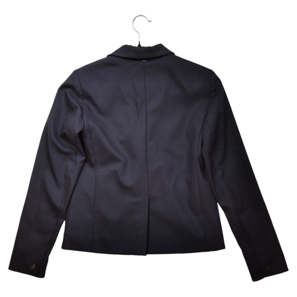 GAP Women's Icon Blazer PQ Navy Uniform Size 0 One Button Textured Classic - Picture 4 of 11